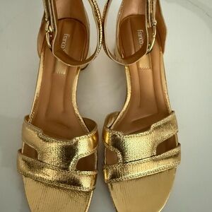 Franco Sarto Metallic Gold Sandals